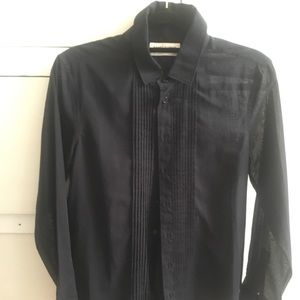 Saint Laurent black tuxedo shirt